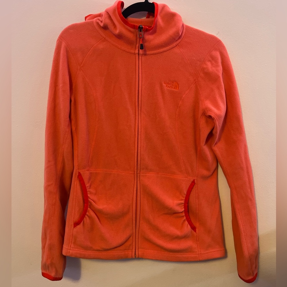 The North Face Light Peach Full Zip Fleece Sweatshirt